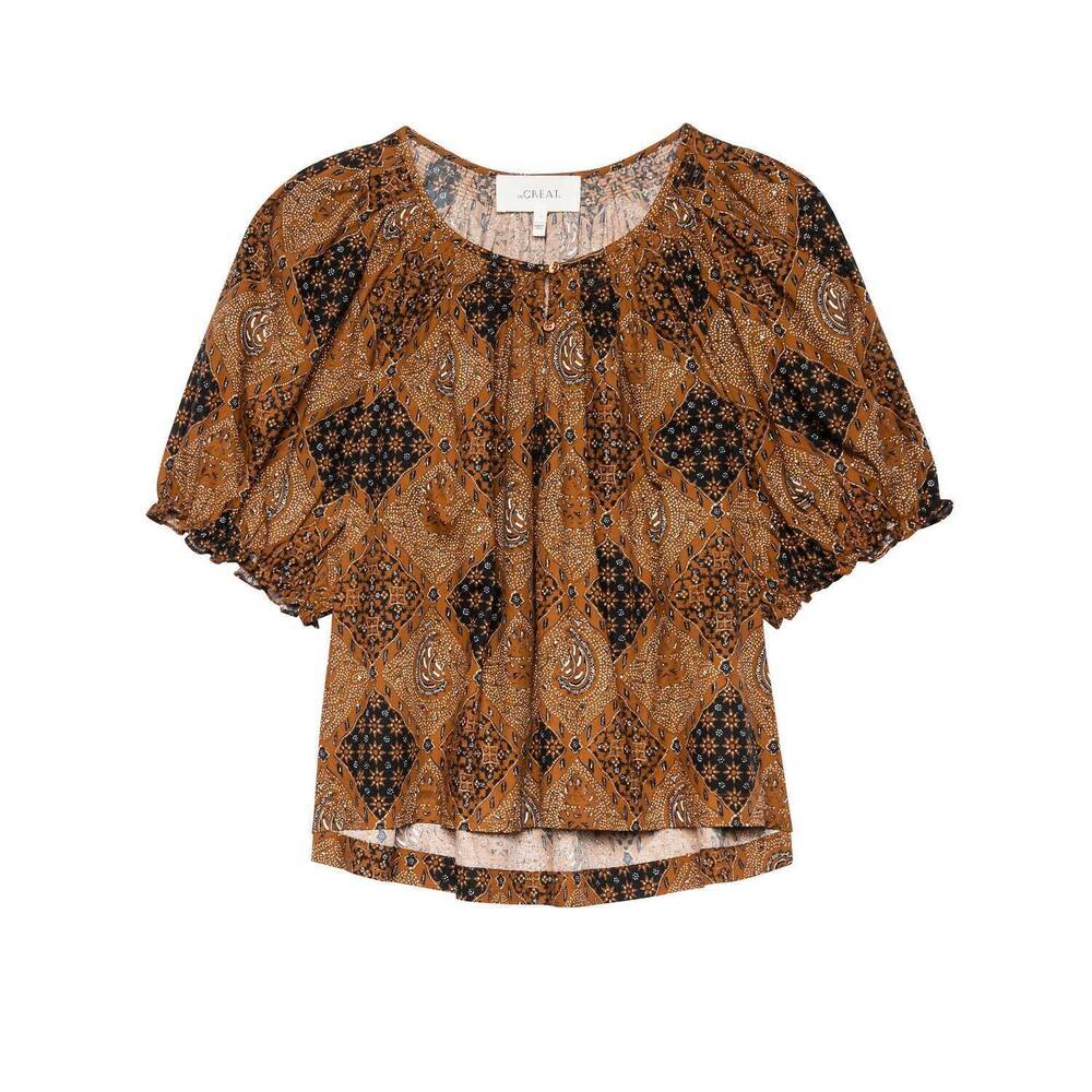 NEW THE GREAT. women's the moorland top in beige - Picture 3 of 3